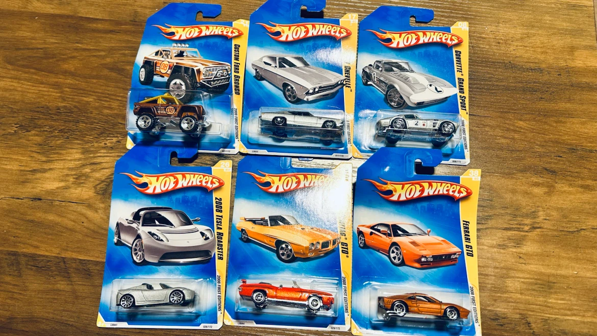 2008 Hot Wheels First Editions Lot of 6 – Ferrari GTO, Tesla