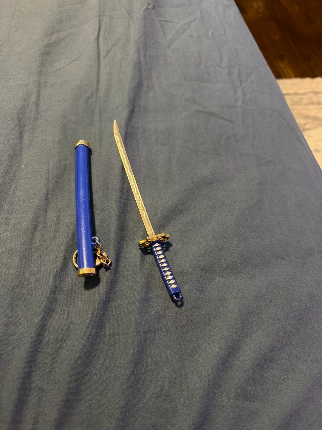 Blue Katana Keychain