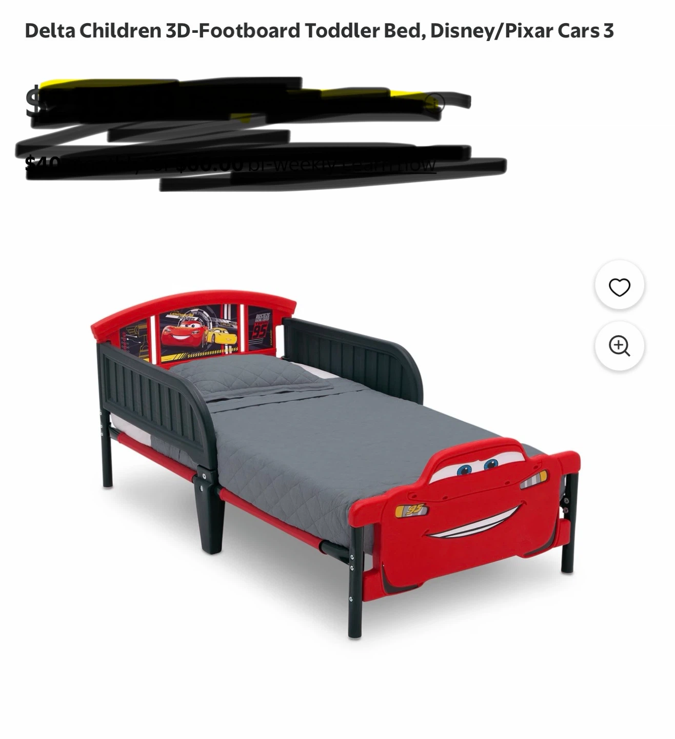 Delta Children Disney Pixar Cars 3 Toddler Bed
