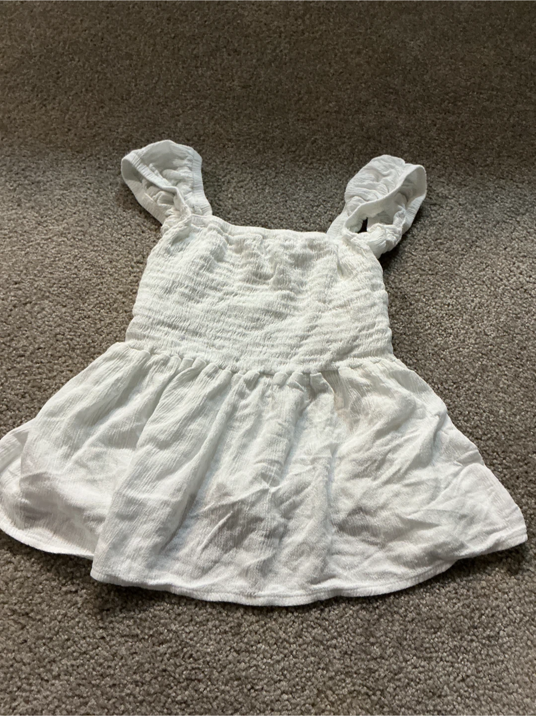 White Peplum Ruffle Top - photo 2