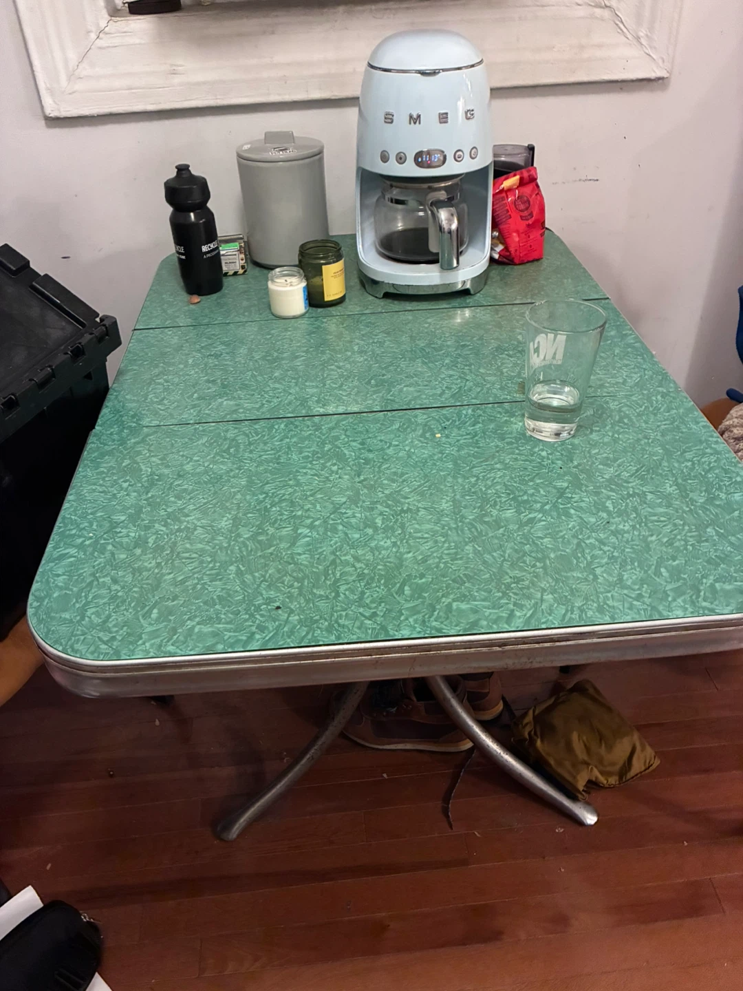 Vintage Mid-Century Green Formica Kitchen Table