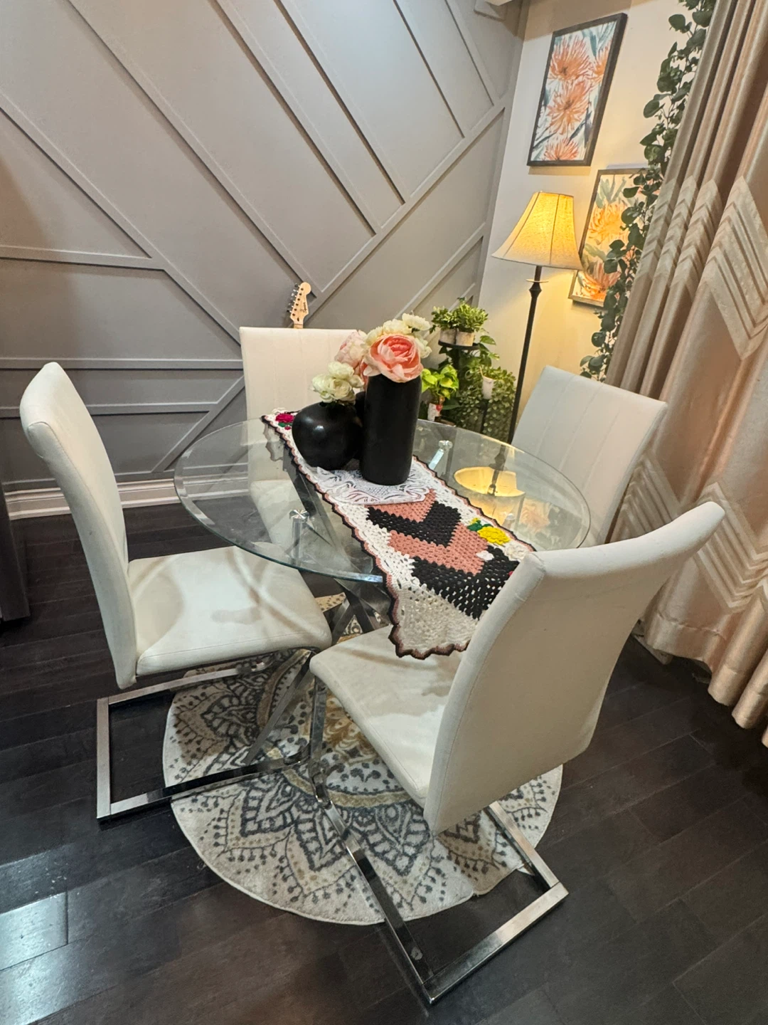 Glass Dining Table with 4 Chairs - photo 5