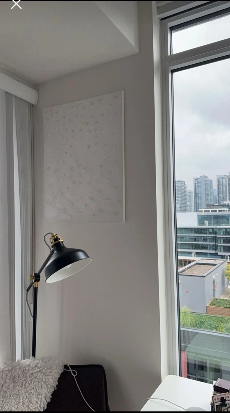 White Textured Heart Wall Art - photo 3