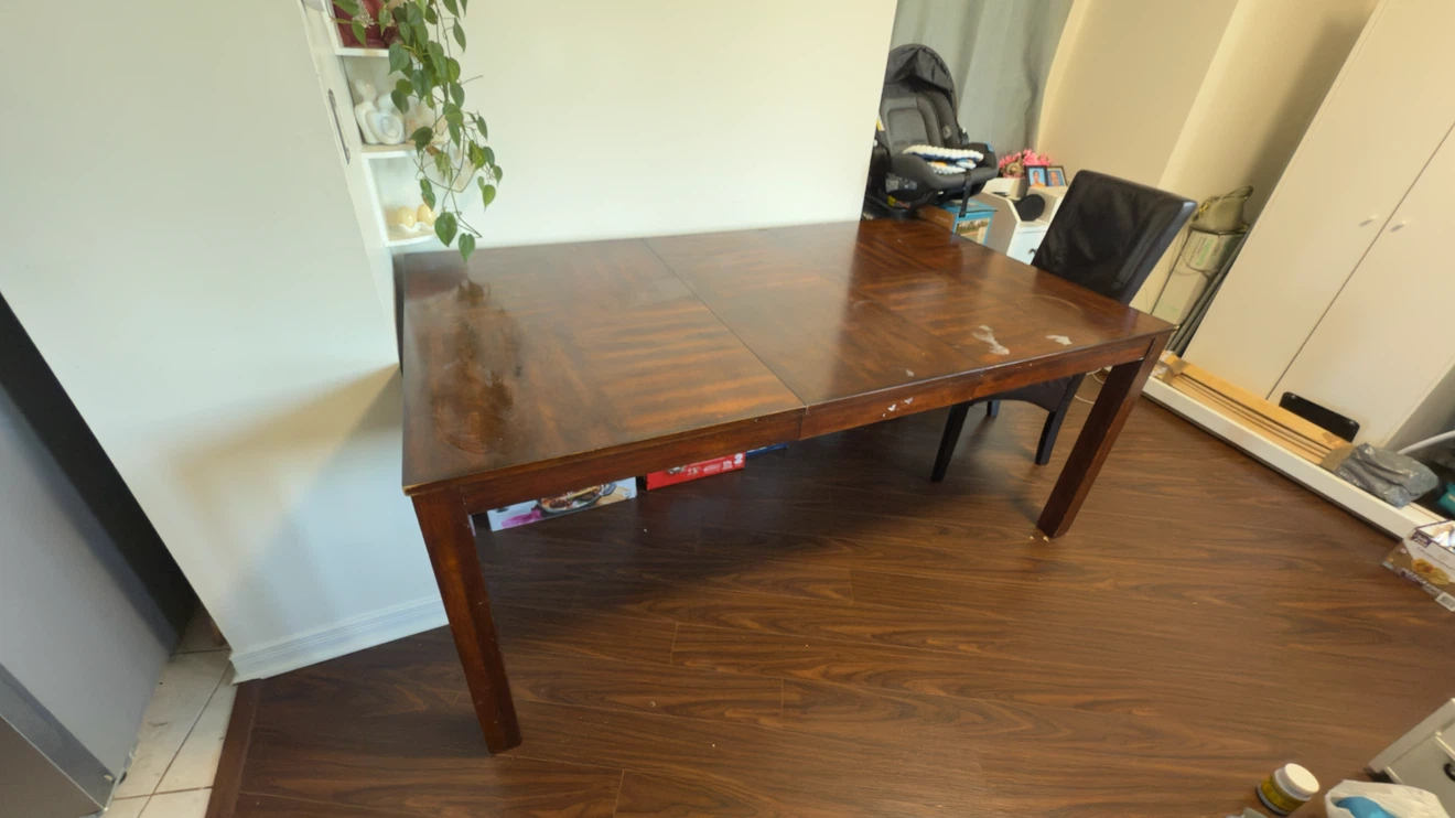 Dinning table with extension - photo 2