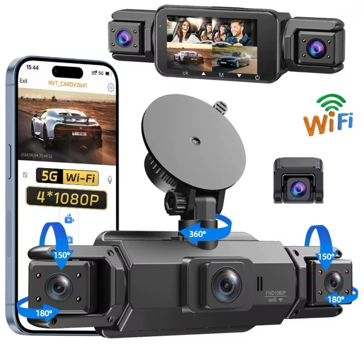 4-Channel Car wifi  Dash Cam with 360 Degree Protection - photo 4