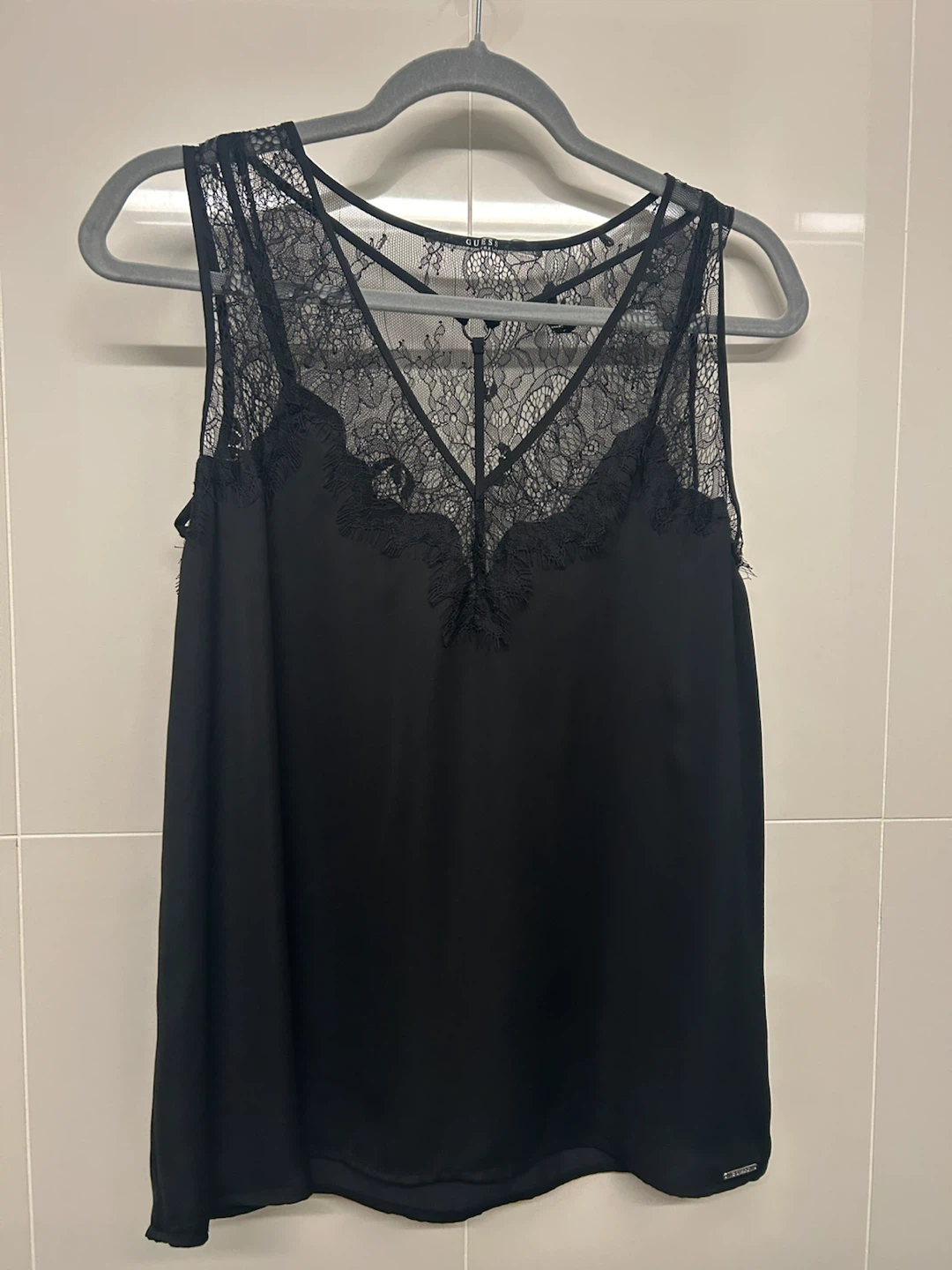 Guess Black Lace Tank Top