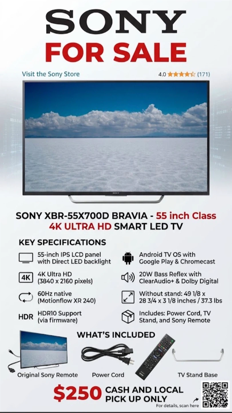 Sony Bravia 55-inch 4K Smart LED TV