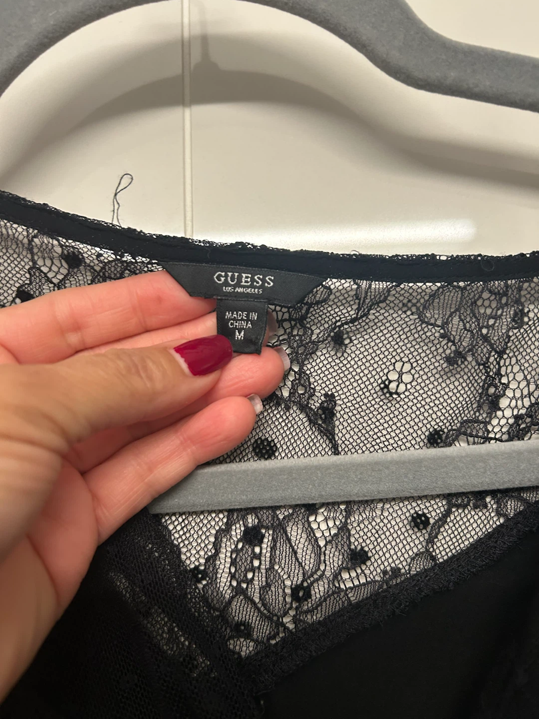 GUESS Black Lace Blouse - Size M - photo 2