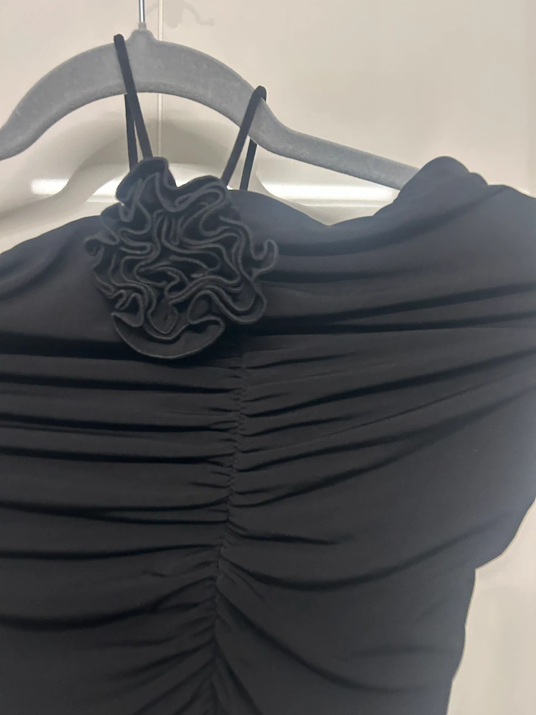 MNG Black Ruched Halter Top - photo 2