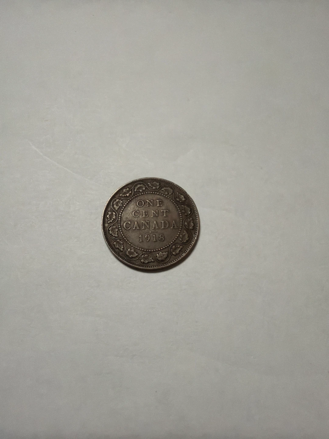 1918 Canadian One Cent Coin - photo 2