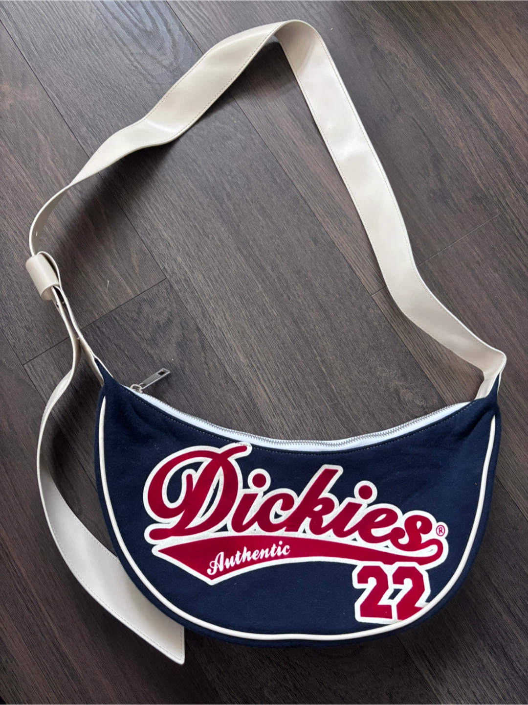 Dickies Navy and White Shoulder Bag