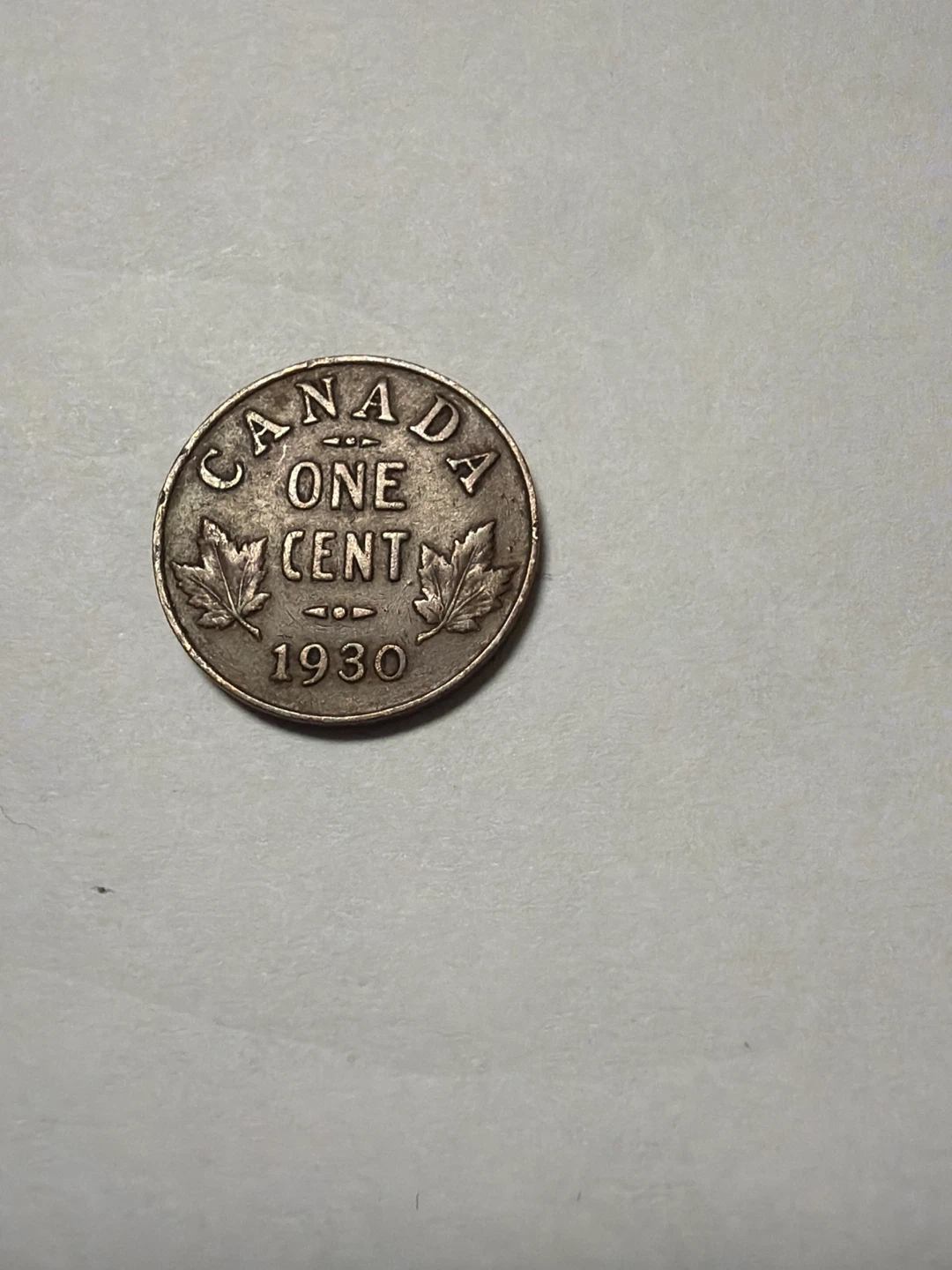 1930 Canadian One Cent Coin - photo 2