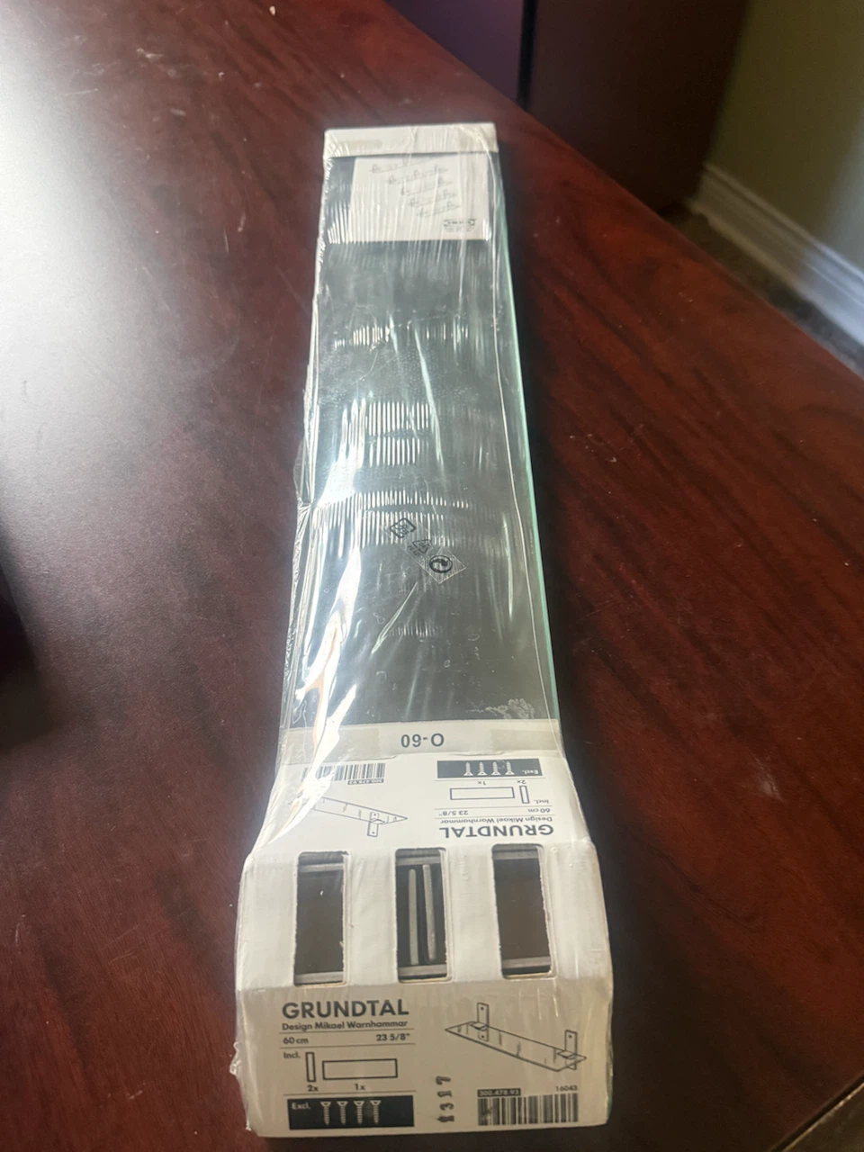 IKEA Grundtal Glass Wall Shelf