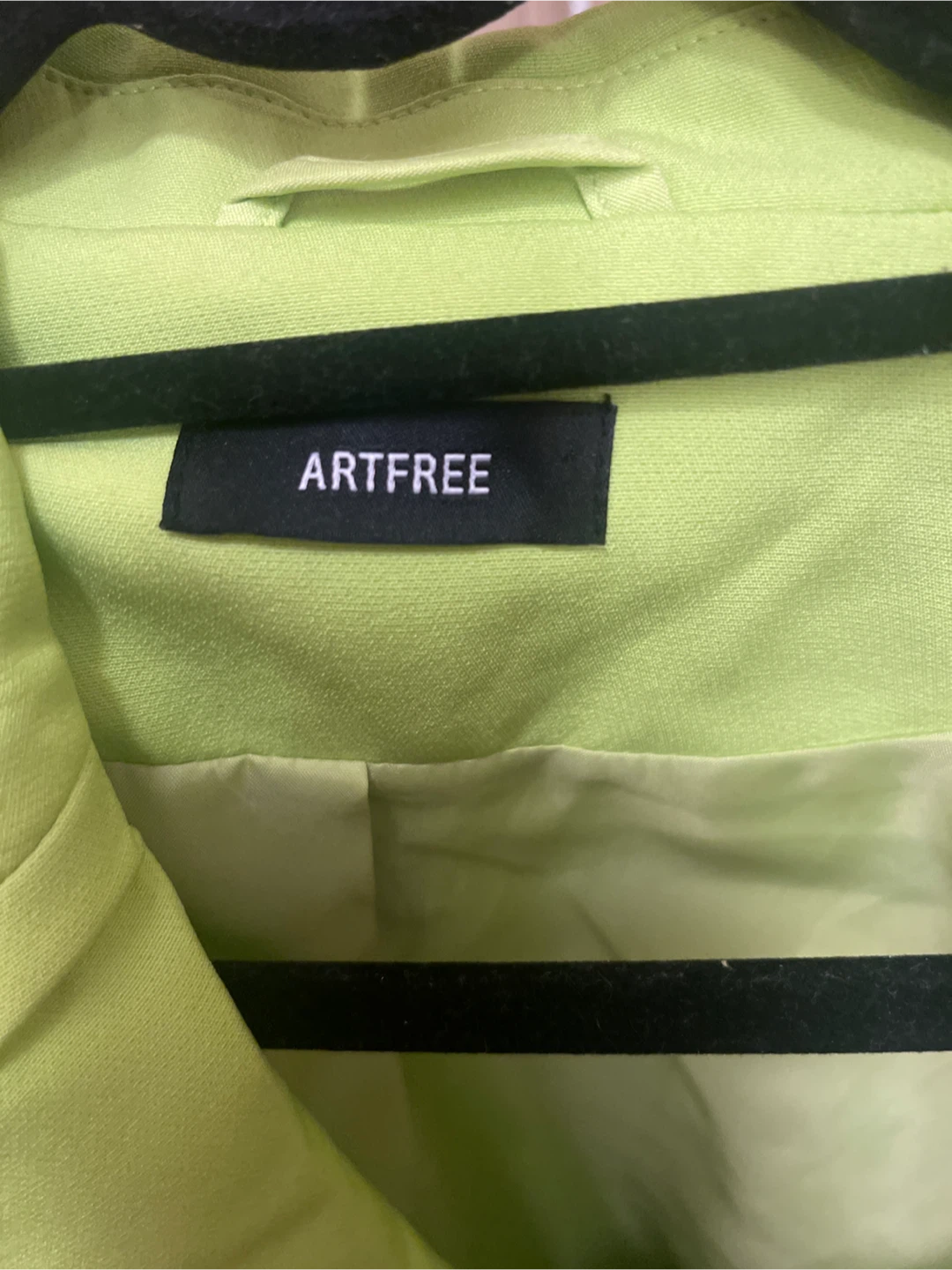 ARTFREE Lime Green Double-Breasted Blazer - photo 3