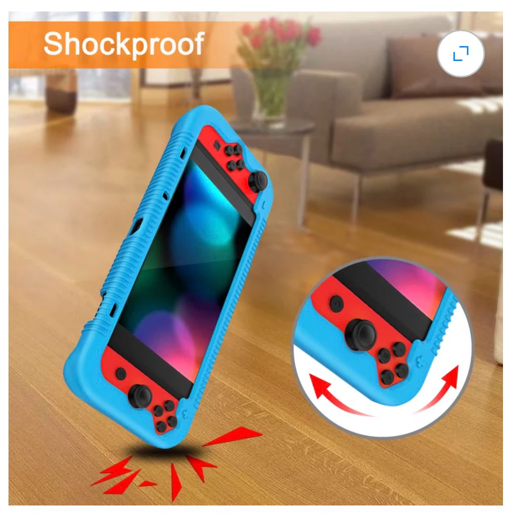 Blue protective case for Nintendo Switch OLED - photo 4