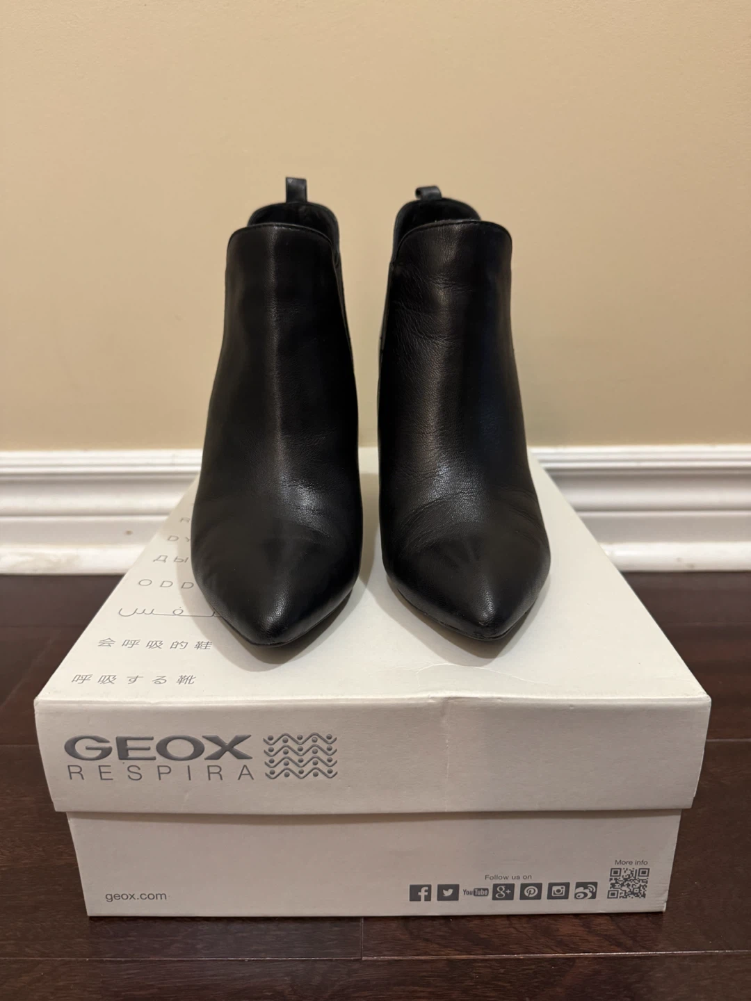 Geox Respira Black Heeled Ankle Boots - photo 3