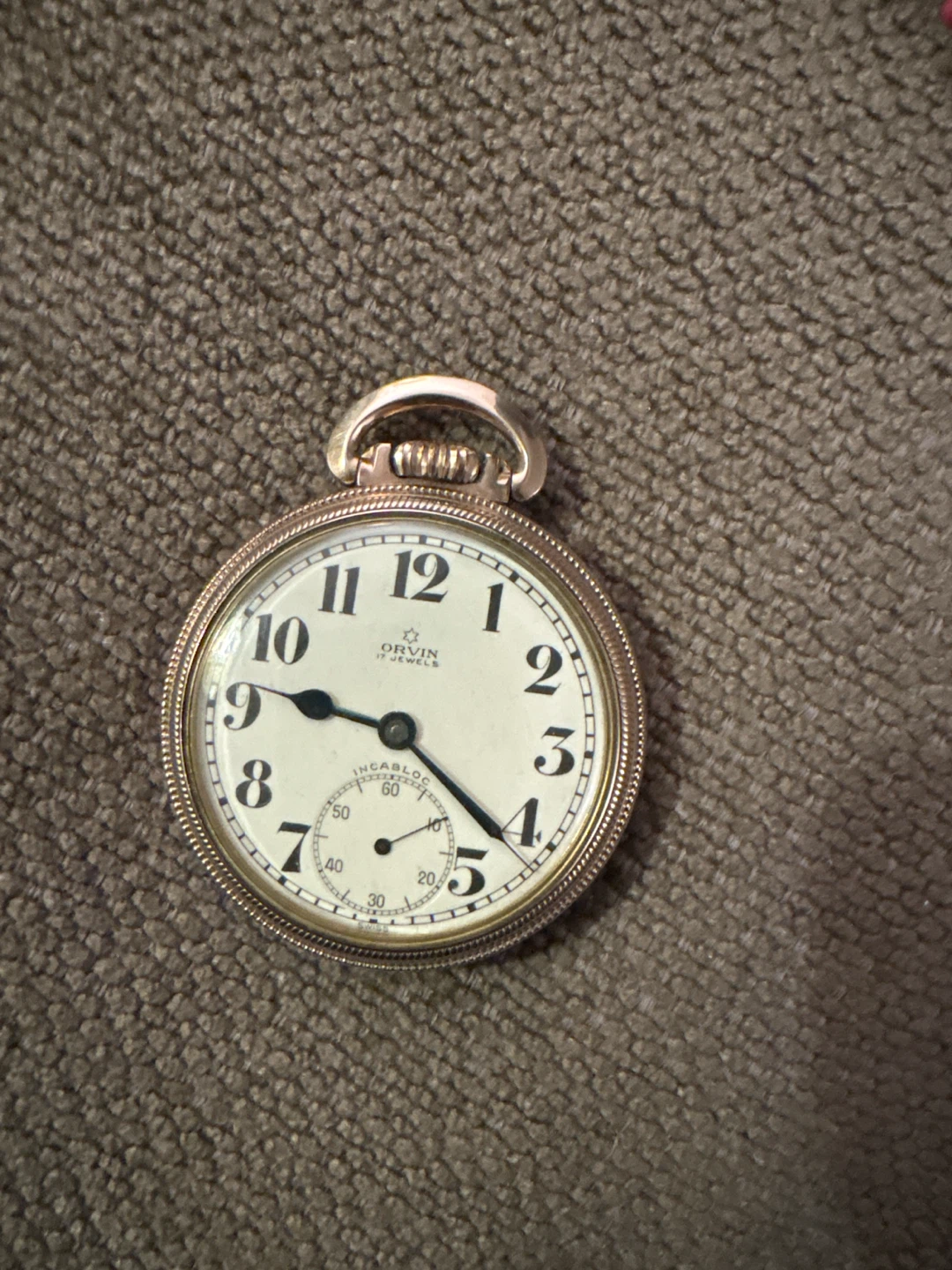 Vintage Orvin 17 Jewels Pocket Watch - photo 3
