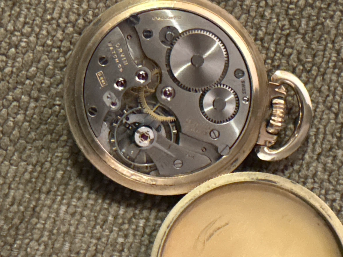 Vintage Orvin 17 Jewels Pocket Watch - photo 4