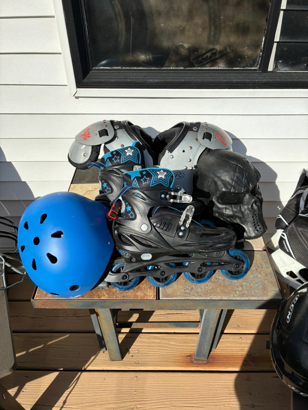 Large Mixed Sports Equipment Lot – Hockey Baseball Rollerblades - photo 3