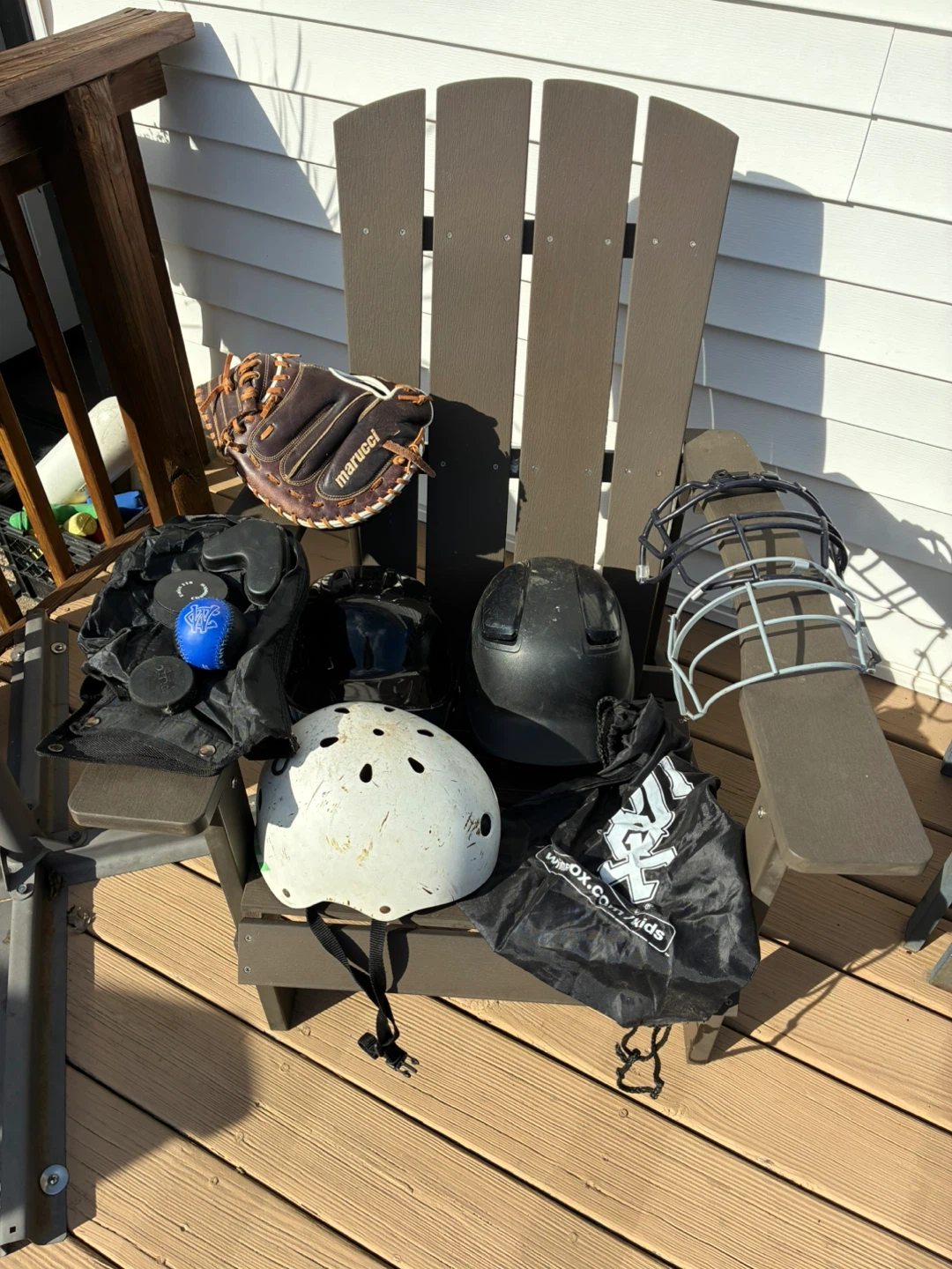 Large Mixed Sports Equipment Lot – Hockey Baseball Rollerblades - photo 4