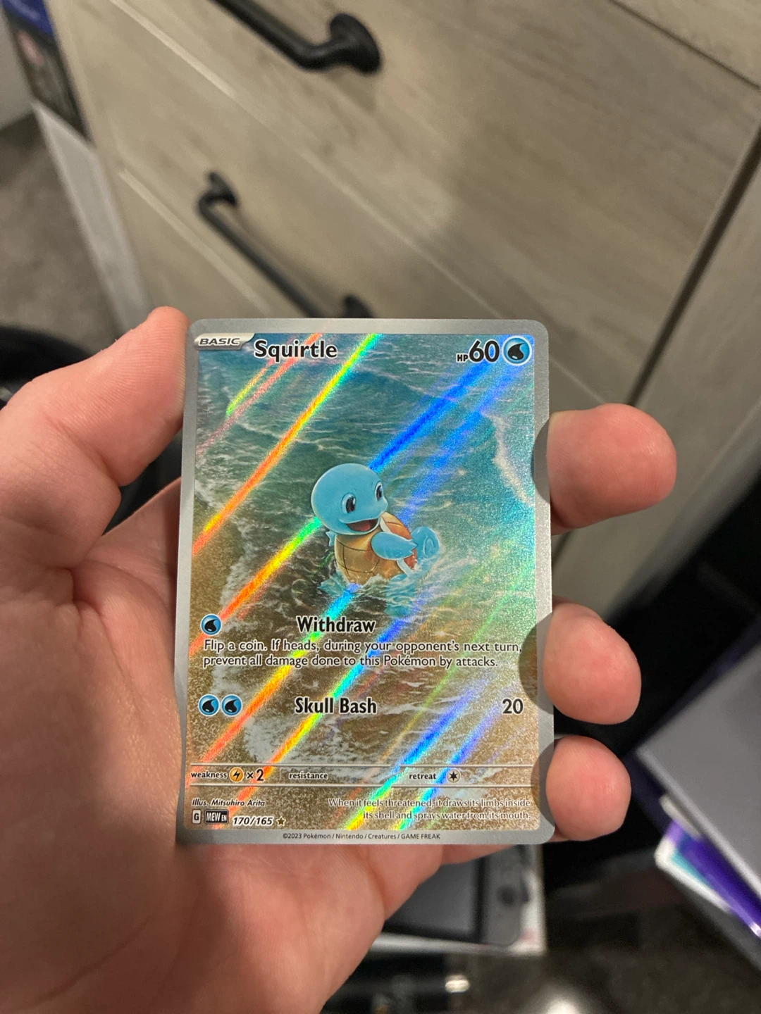 Pokemon Squirtle 170/165 Illustration Rare Card
