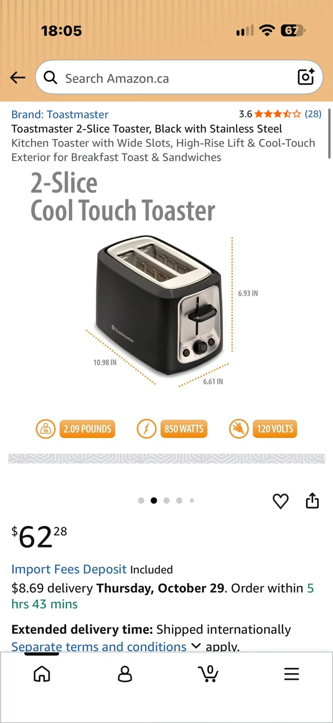 Toastmaster 2-Slice Cool Touch Toaster - photo 3