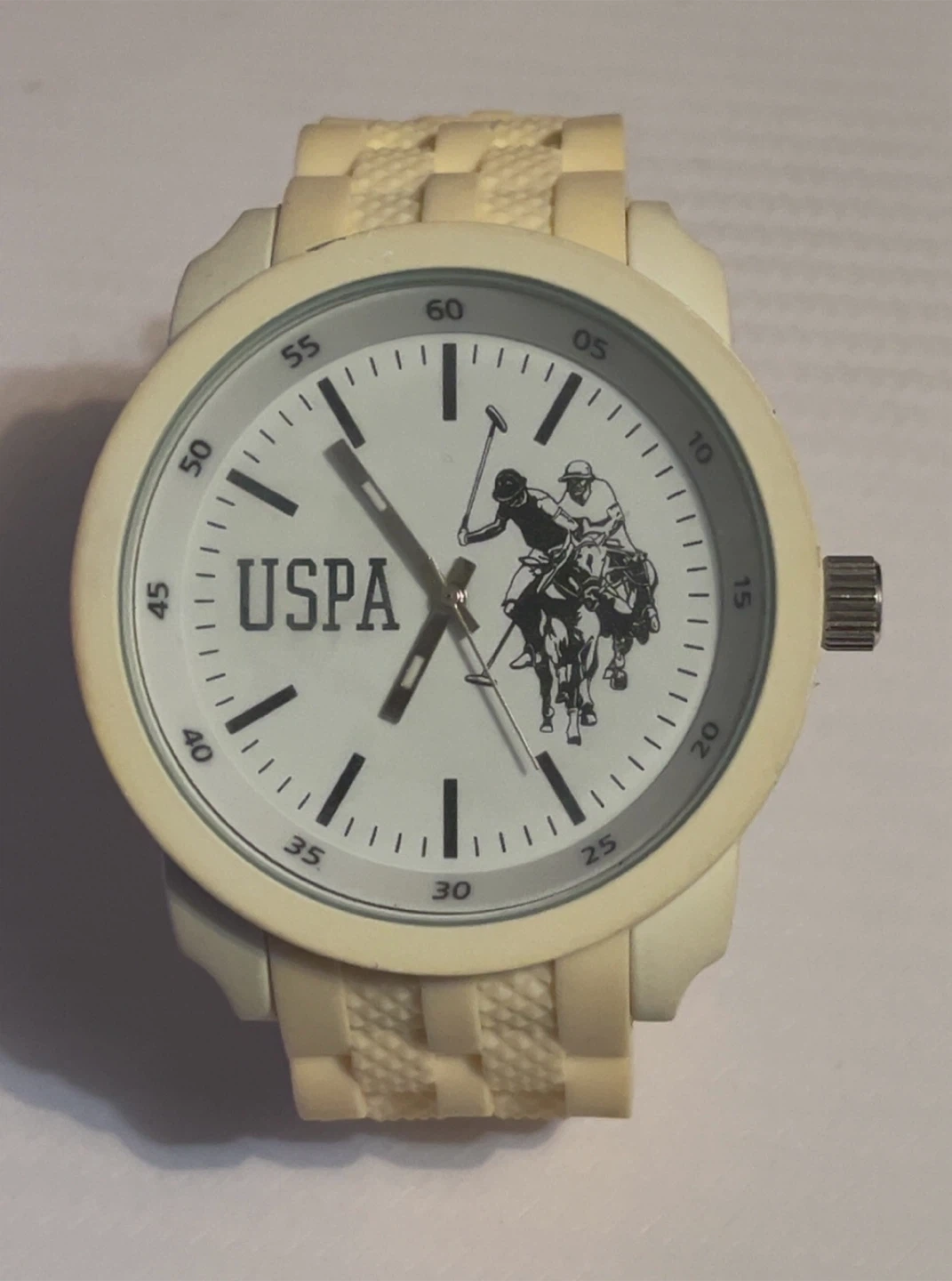 U.S. Polo Assn. White Silicone Watch