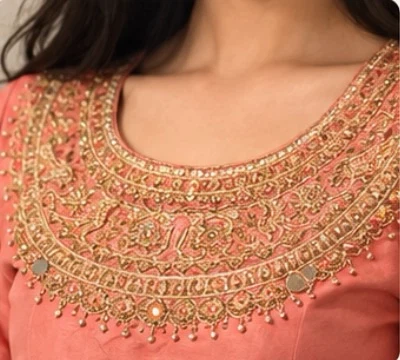 Pink and Peach Lehenga Set - photo 2