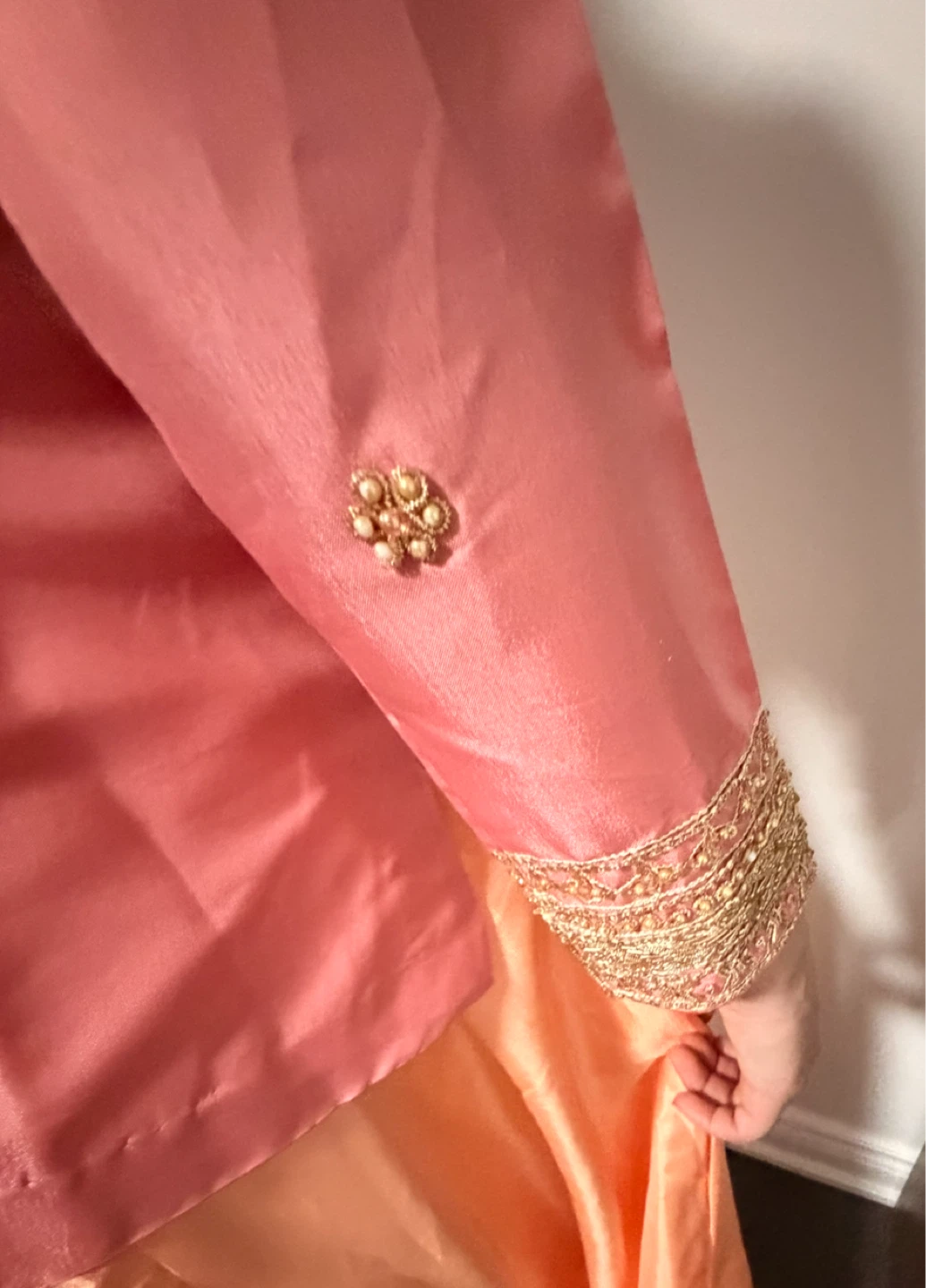 Pink and Peach Lehenga Set - photo 4