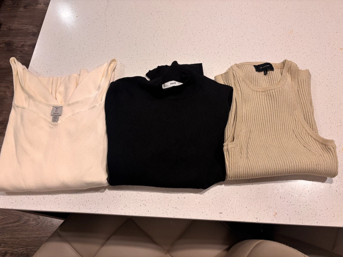 3 Ribbed Knit Tops - MNG, Tristan, En Saison