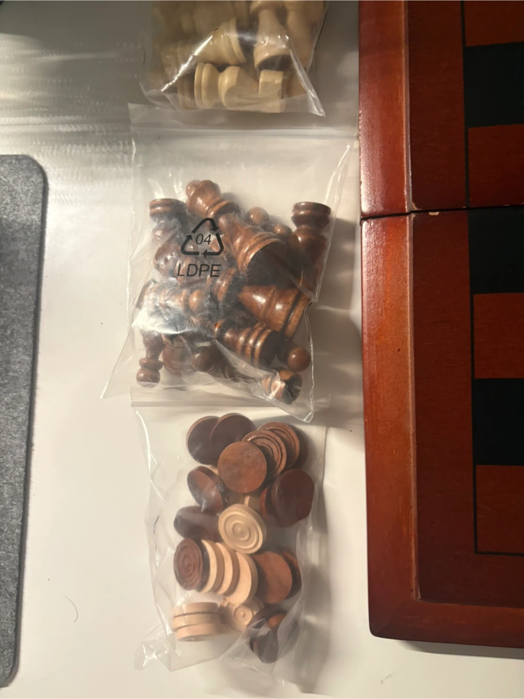 3-in-1 Wooden Game Board Set - photo 2