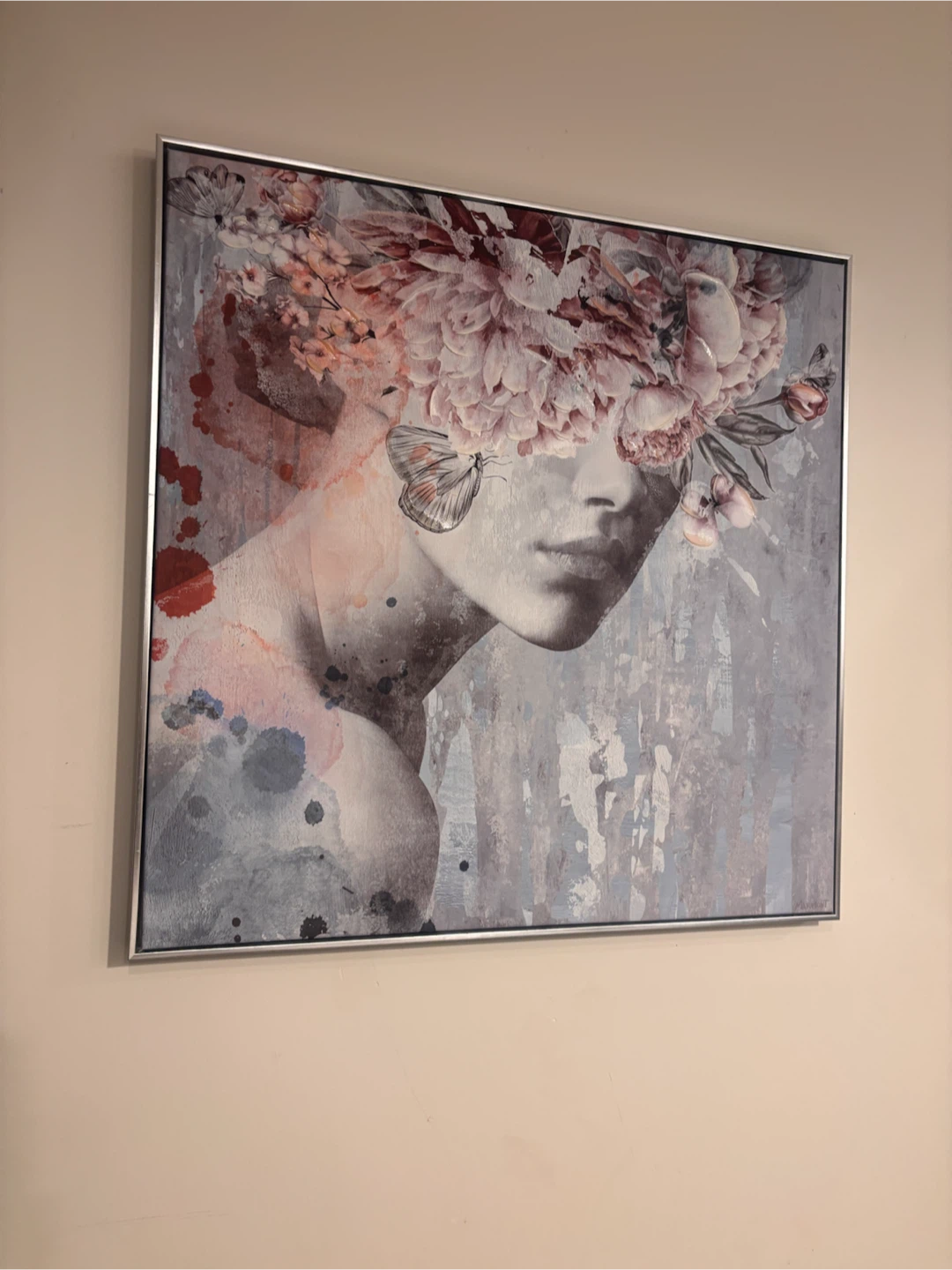 Framed Abstract Floral Portrait Wall Art