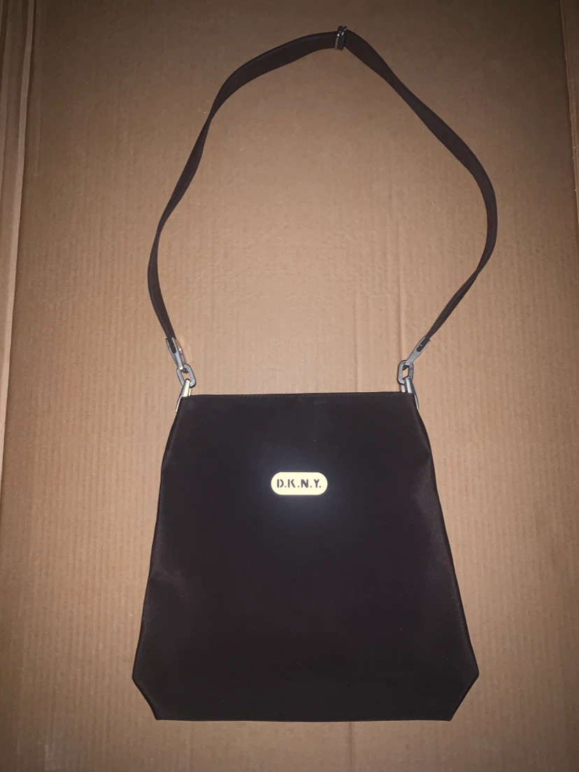 DKNY Brown Nylon Crossbody Bag