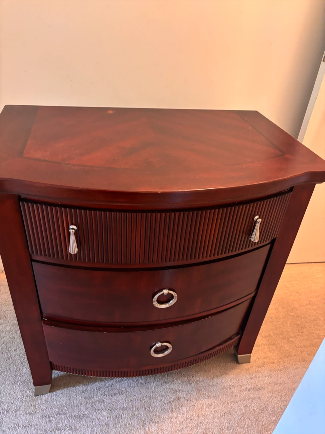 Dark Wood Bedside Table - photo 2