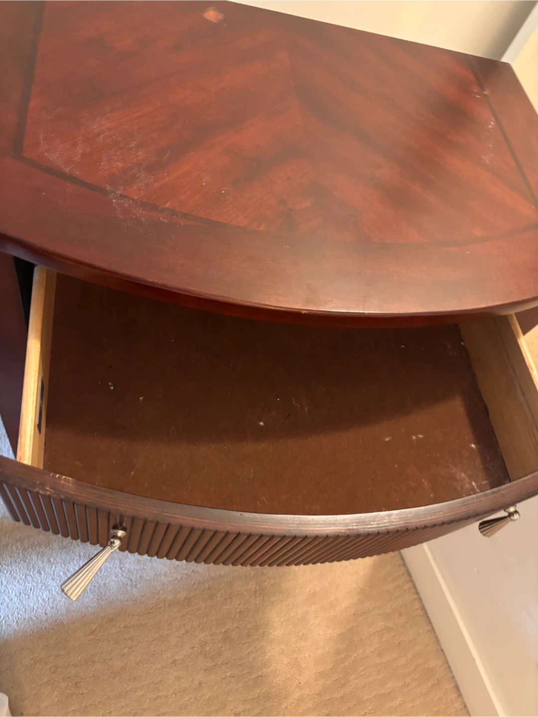 Dark Wood Bedside Table - photo 3