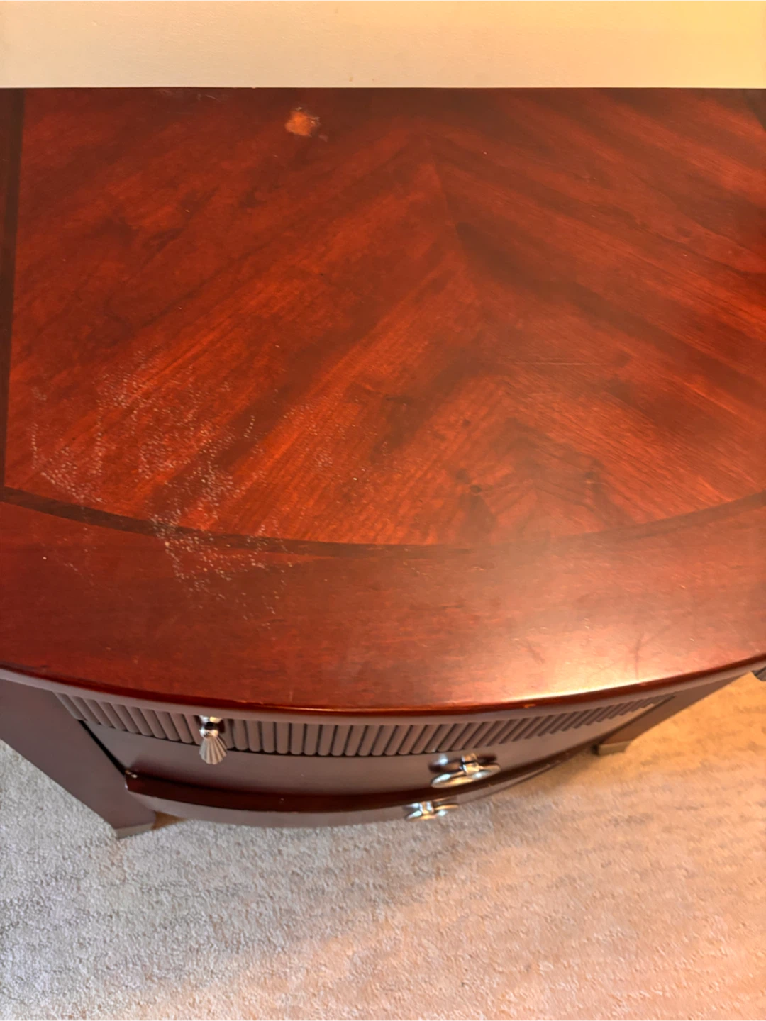 Dark Wood Bedside Table - photo 5