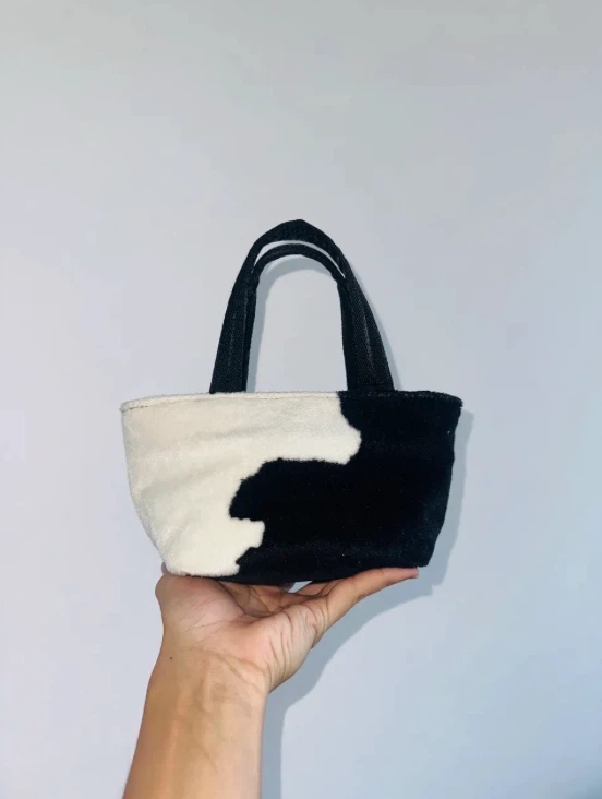Mini Cow Print Tote Bag