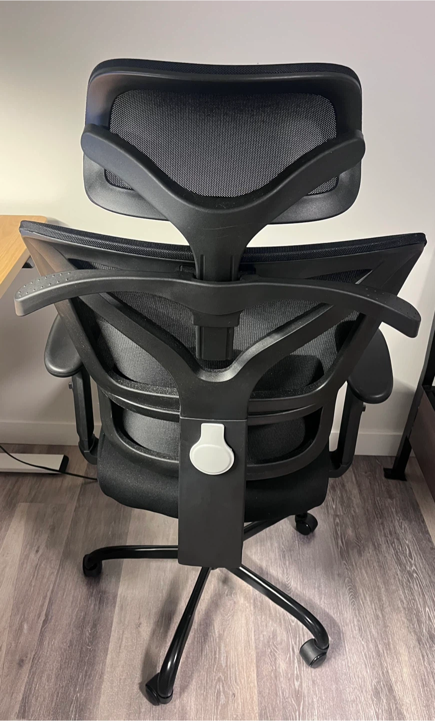 Black Ergonomic Office Chair with Headrest - photo 3