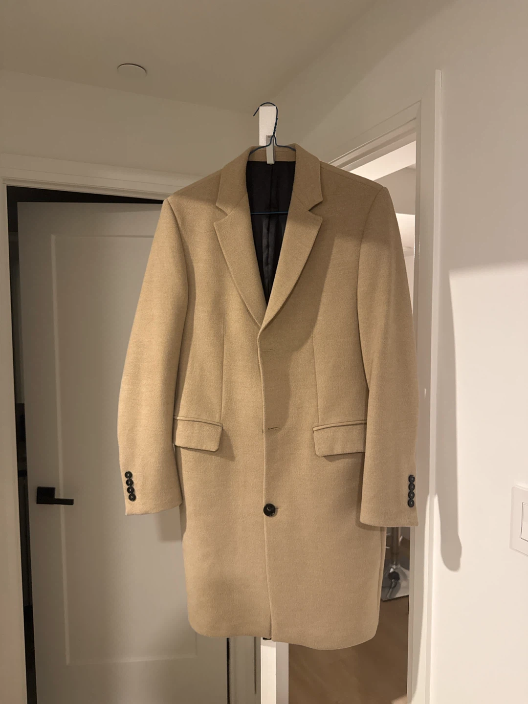 Tan Wool Blend Overcoat