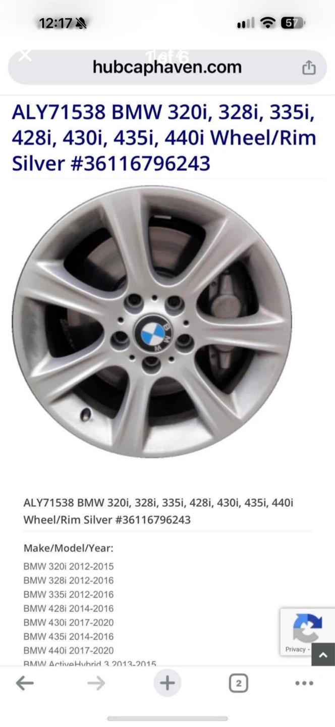 BMW OEM Rims – Brand New (Never Mounted)