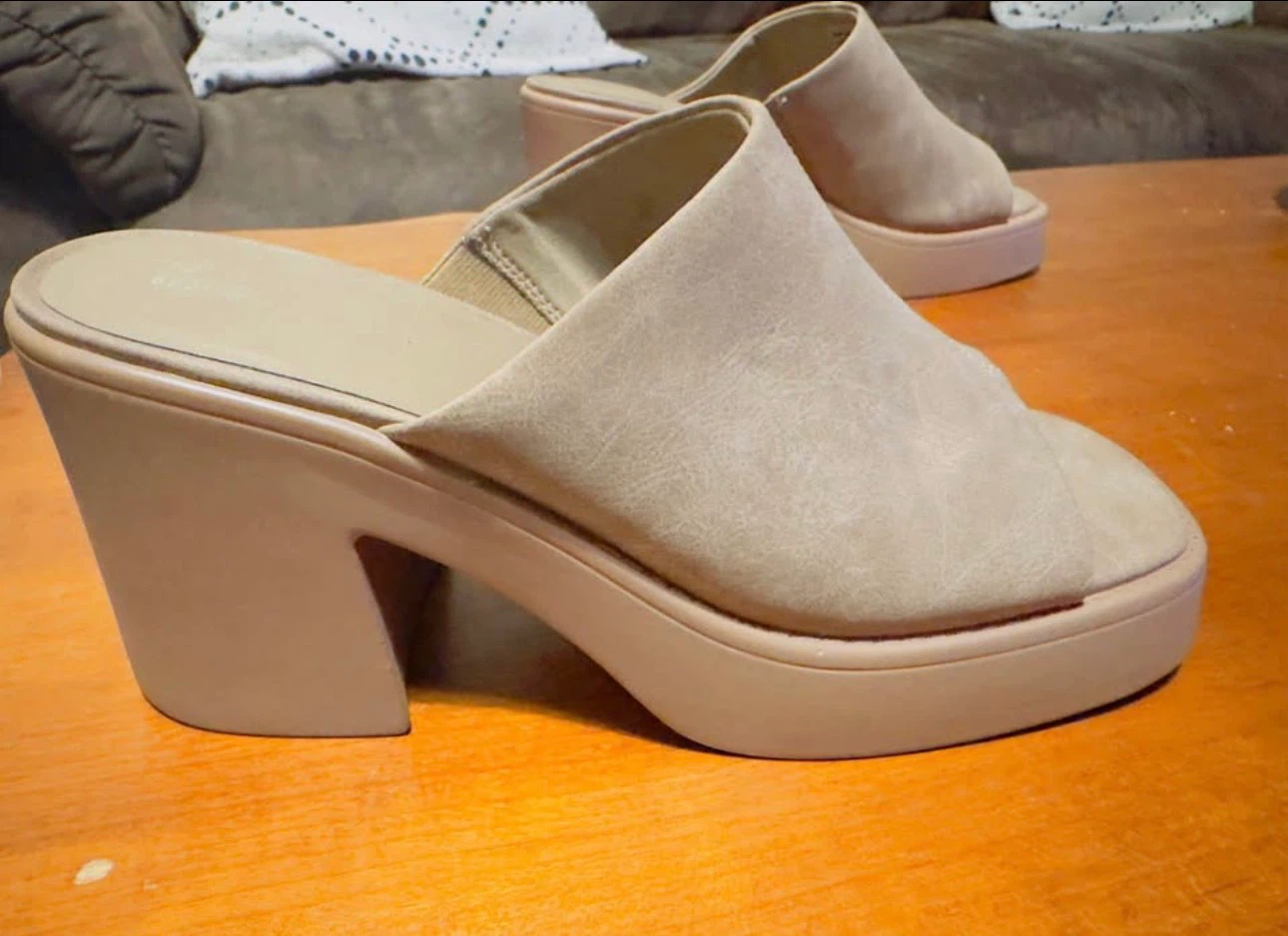 Women’s Open-Toe Block Heel Mules – Size 10 - photo 2