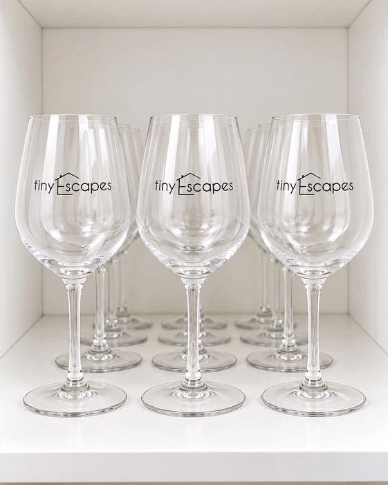 Tiny Escapes Branded Wine Glasses - photo 2