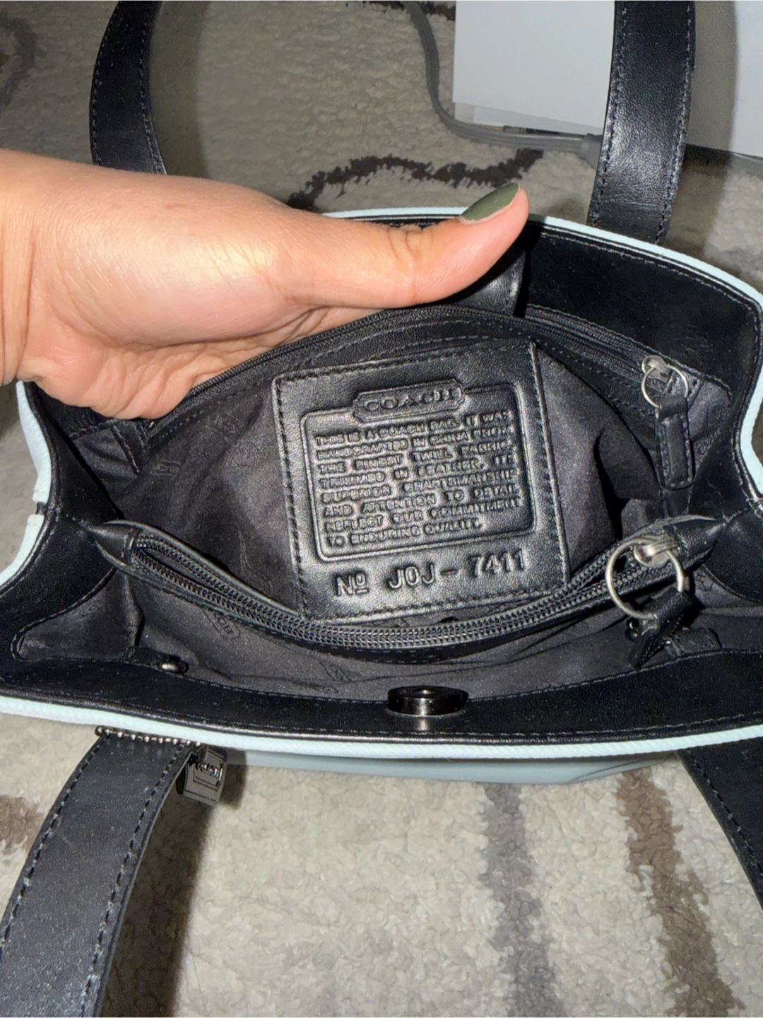 Coach Twill and Leather Handbag - photo 4