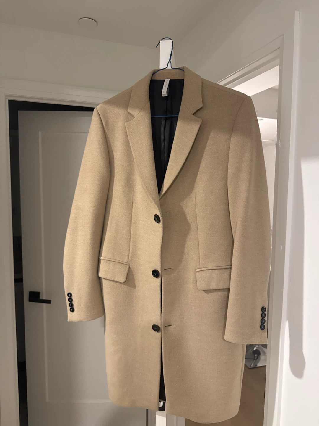 Tan Wool Blend Overcoat - photo 2