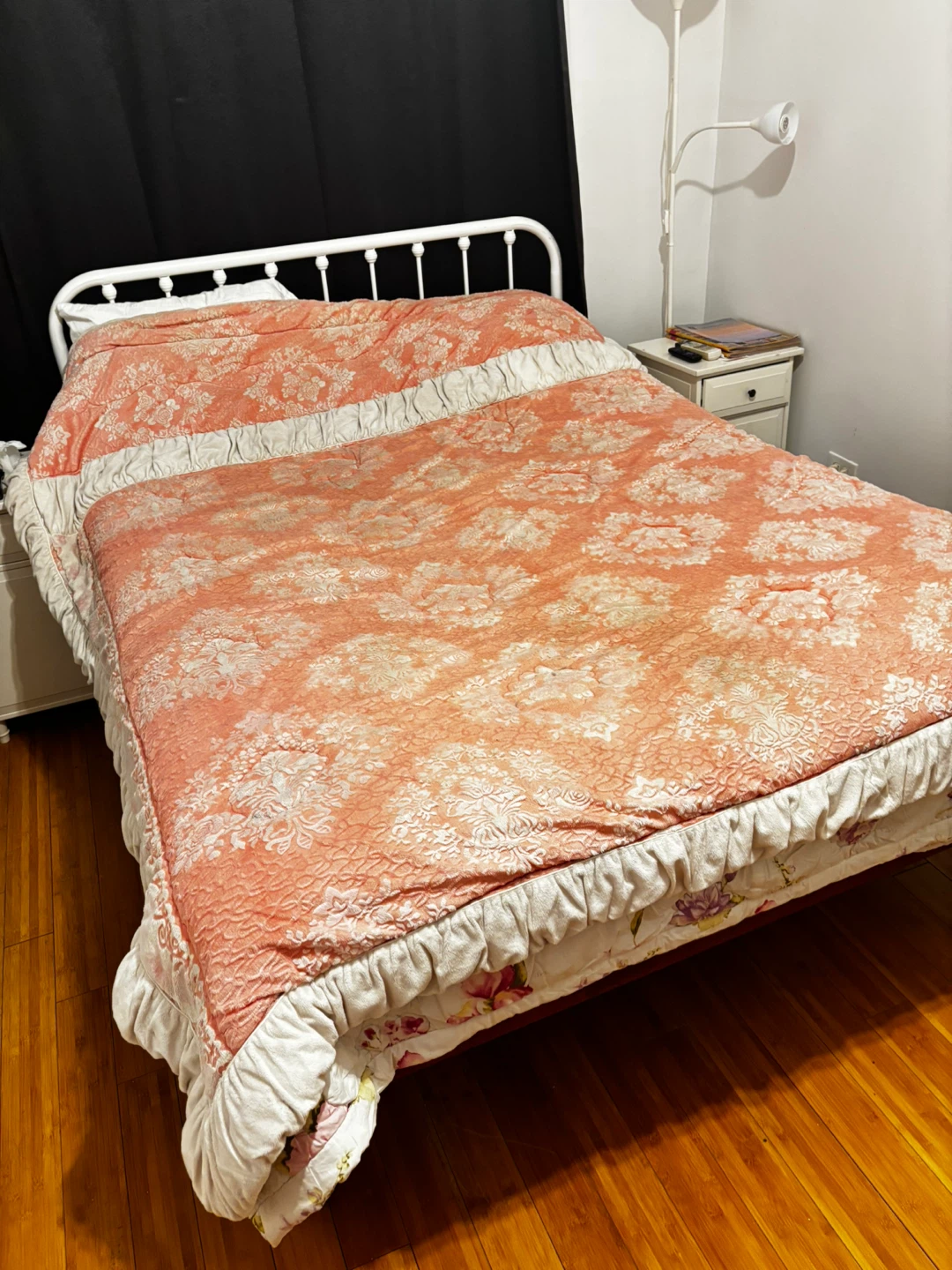 Peach Floral Pattern bedding set - photo 2