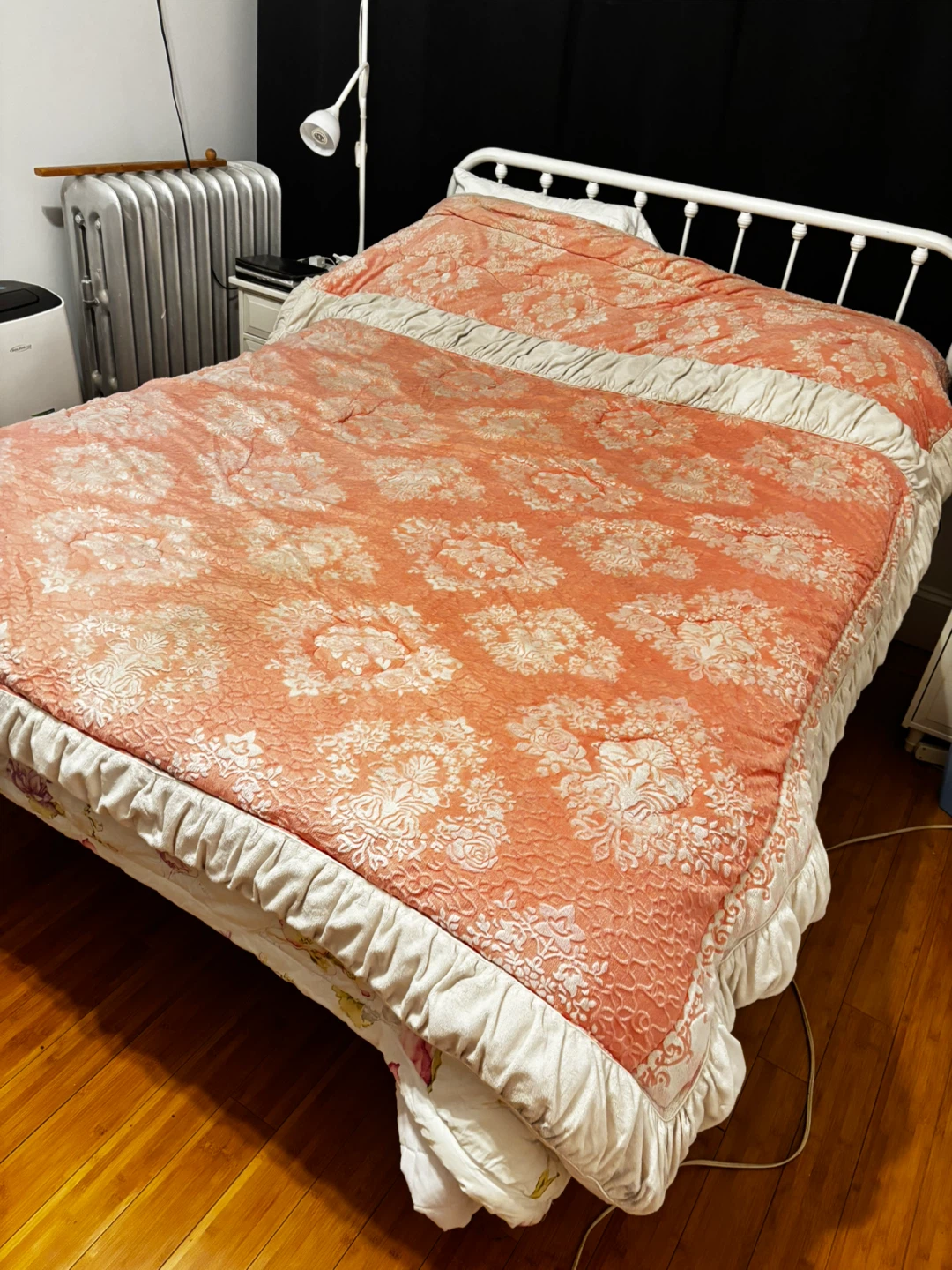 Peach Floral Pattern bedding set - photo 3