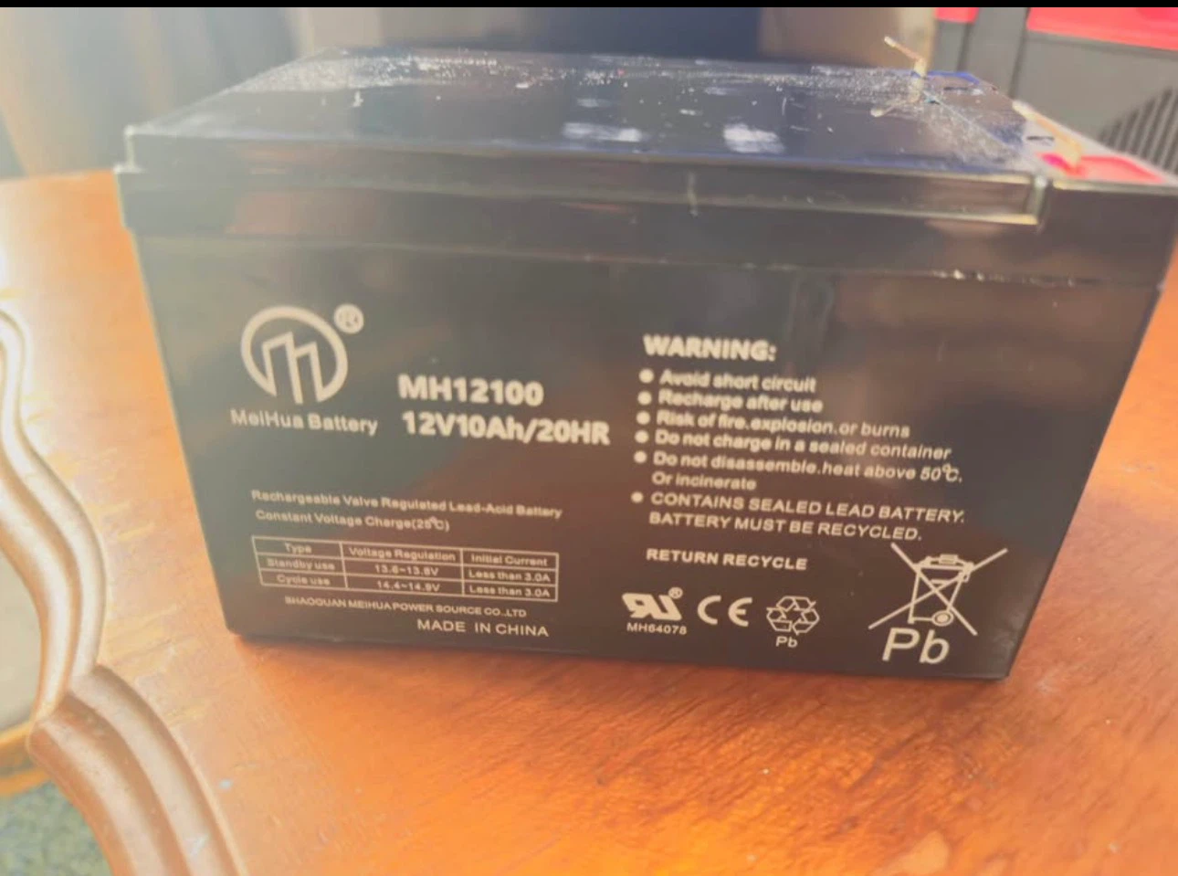 12V 10Ah Sealed Lead Acid Battery - photo 2
