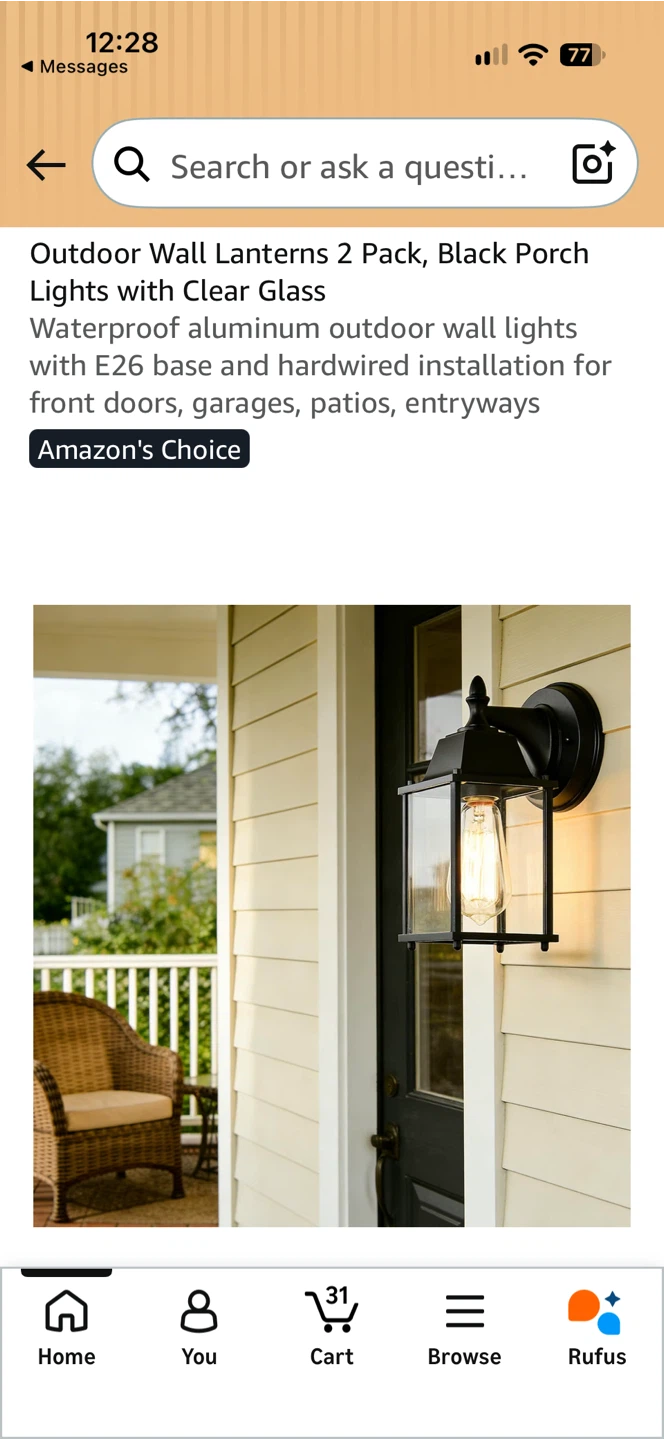 New 2 Pack Outdoor Wall Lanterns - photo 4