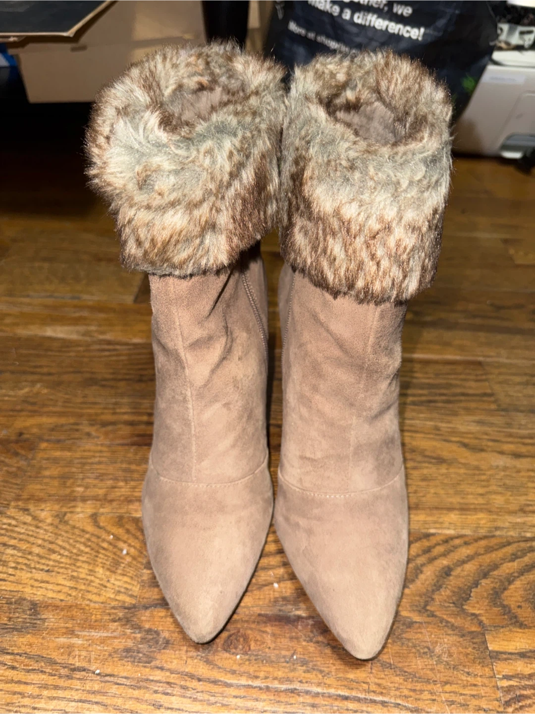 Size 8.5 I.N.C. Faux Fur Ankle Boots - photo 2