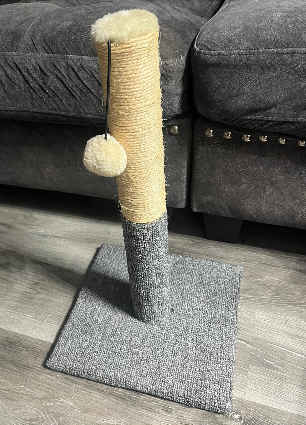 Cat Scratching Post with Dangling Toy - photo 2